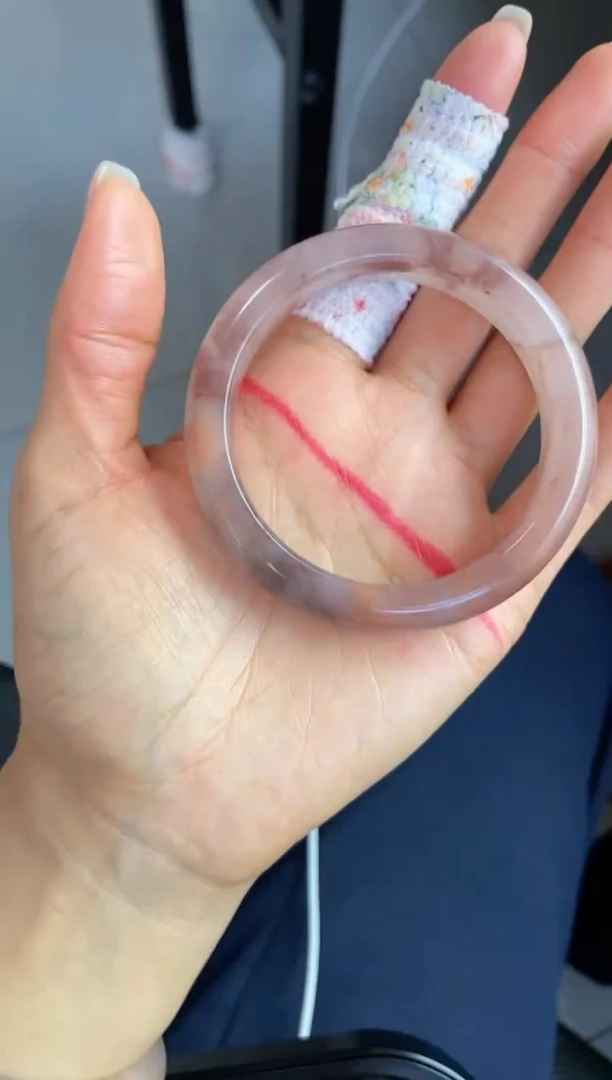 未镶嵌手镯石英质玉瑕疵A35+57.6