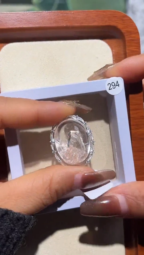 银S925镶嵌戒指水晶?****子定制