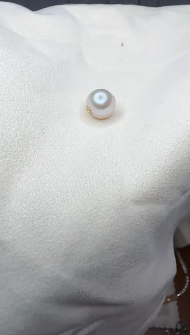 【闪购商品】淡水珍珠吊坠(不含链)18K金镶嵌14号极光路路通吊坠