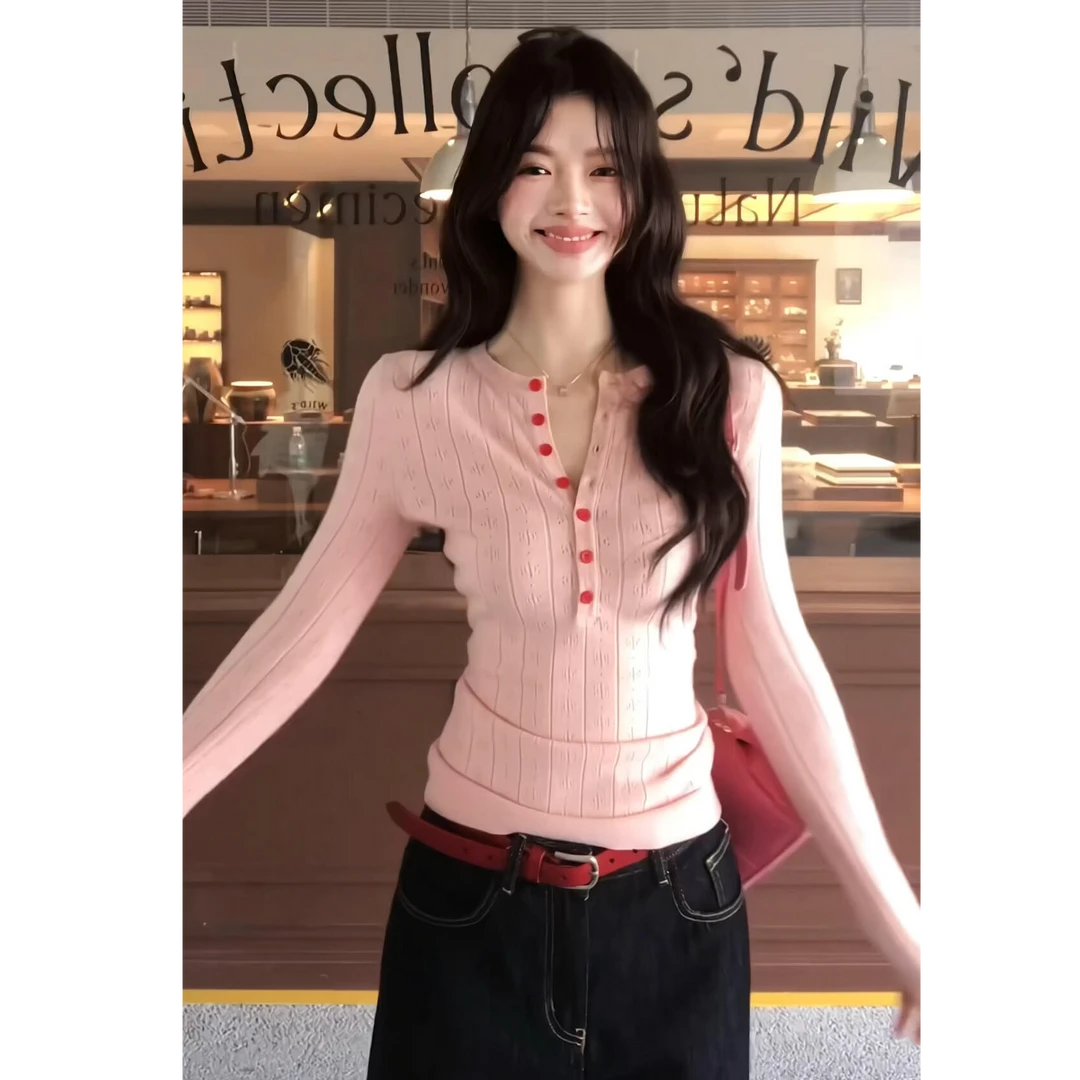 MARIE.COCO韩系辣妹炸街慵懒感针织毛衣女秋冬新款阔腿牛仔裤穿搭