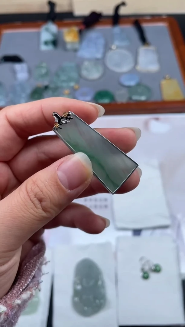 【闪购商品】定制翡翠18K金镶嵌01-17HDJT01330