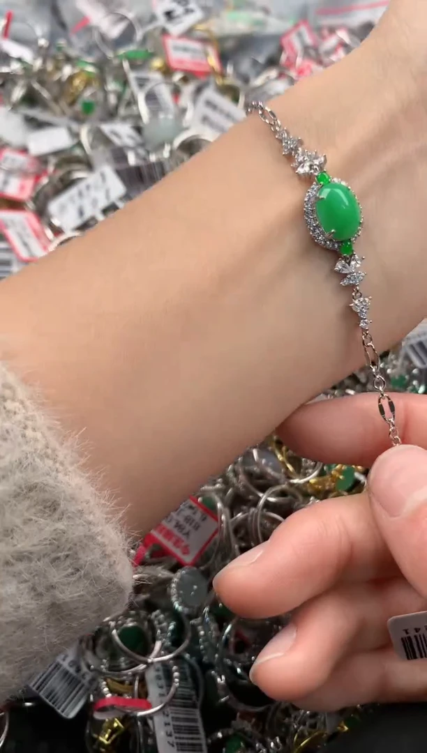 银S925镶嵌戒指翡翠555    10