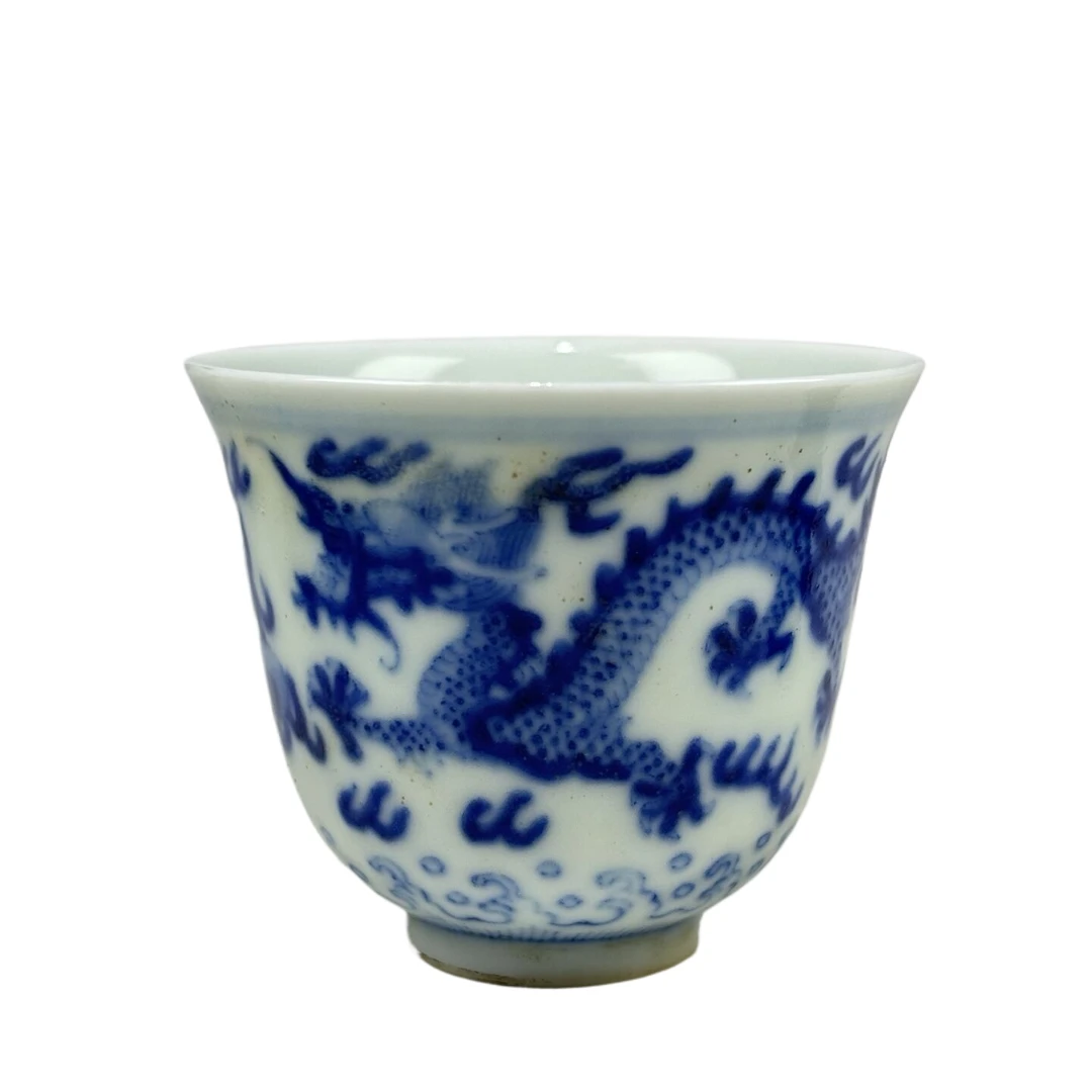青花龙纹杯7873--