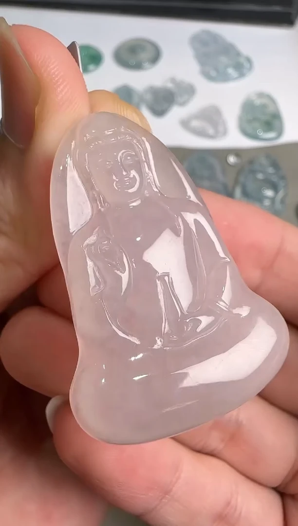 翡翠未镶嵌吊坠(不含链)观音