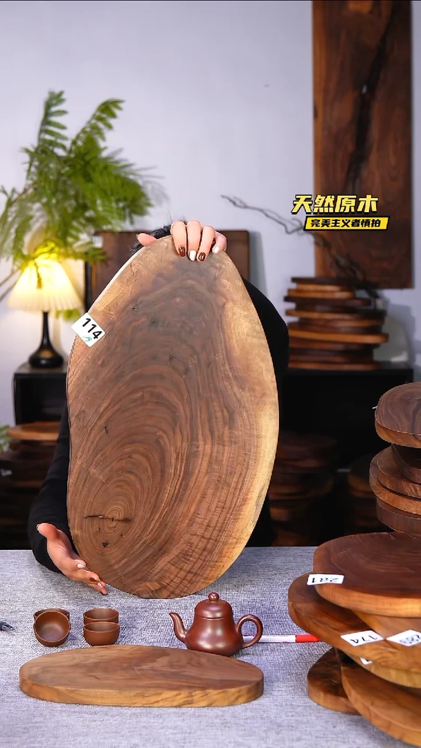 木北美黑胡桃原木.干裂疤结不属于商品质量问题完美主义者慎拍