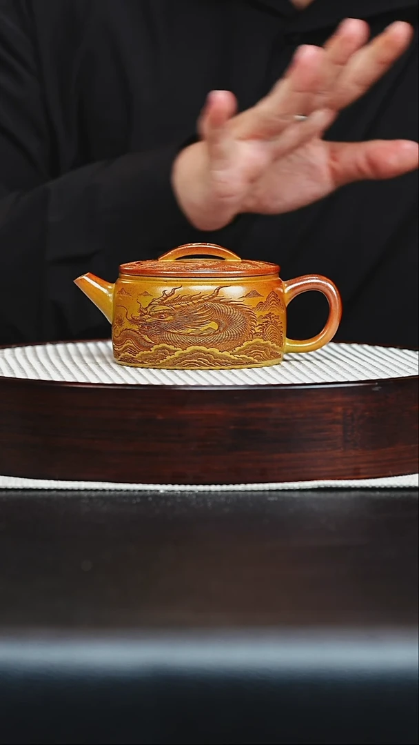 茶壶紫砂宜兴紫砂 汉瓦沉香泥 火云烧