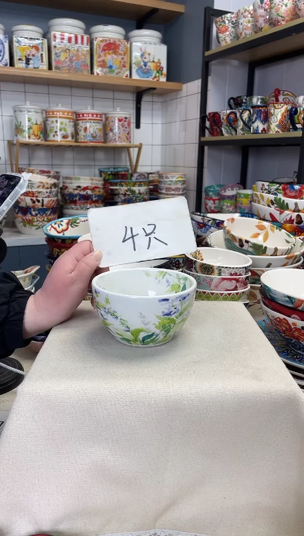 【闪购商品】陶瓷绿野仙踪 精陶4.6英寸碗 四个