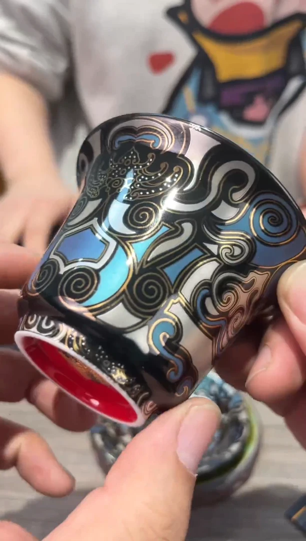 【闪购商品】微瑕金银错盖碗茶具