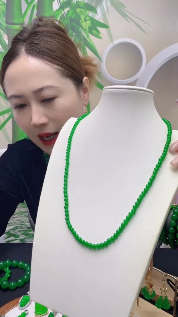项链银S925镶嵌翡翠D02
