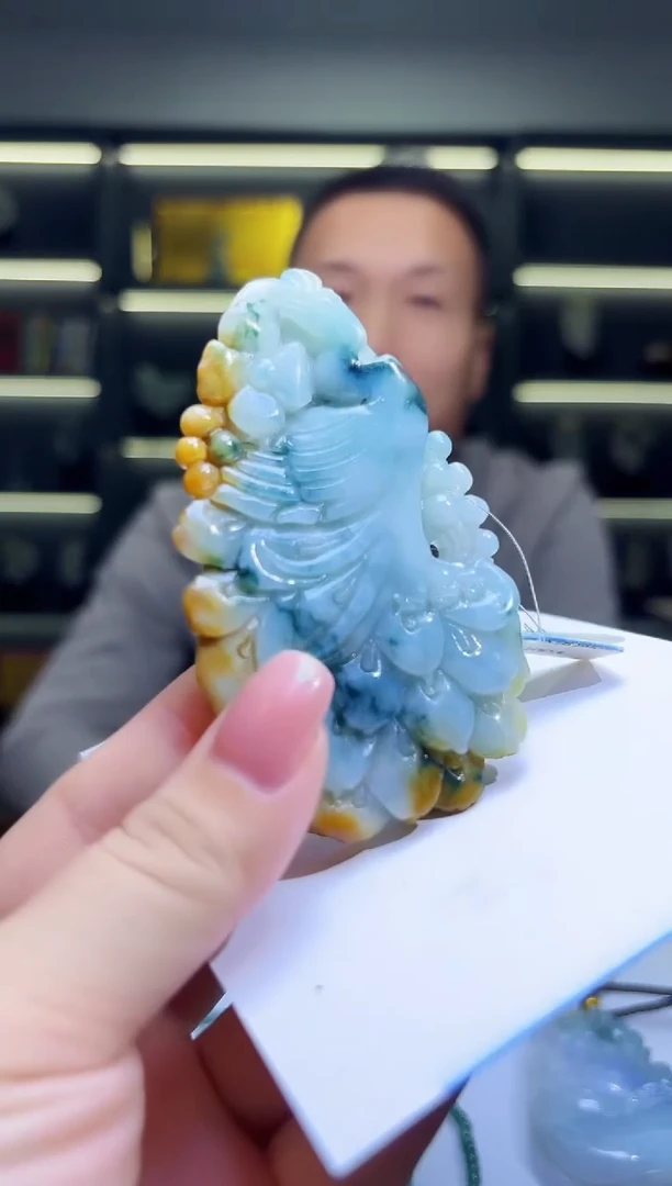 未镶嵌定制翡翠35/0925/C/发其一件/凤凰