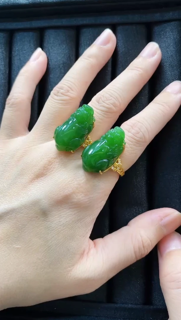 【闪购商品】和田玉戒指银S925镶嵌多样性发一