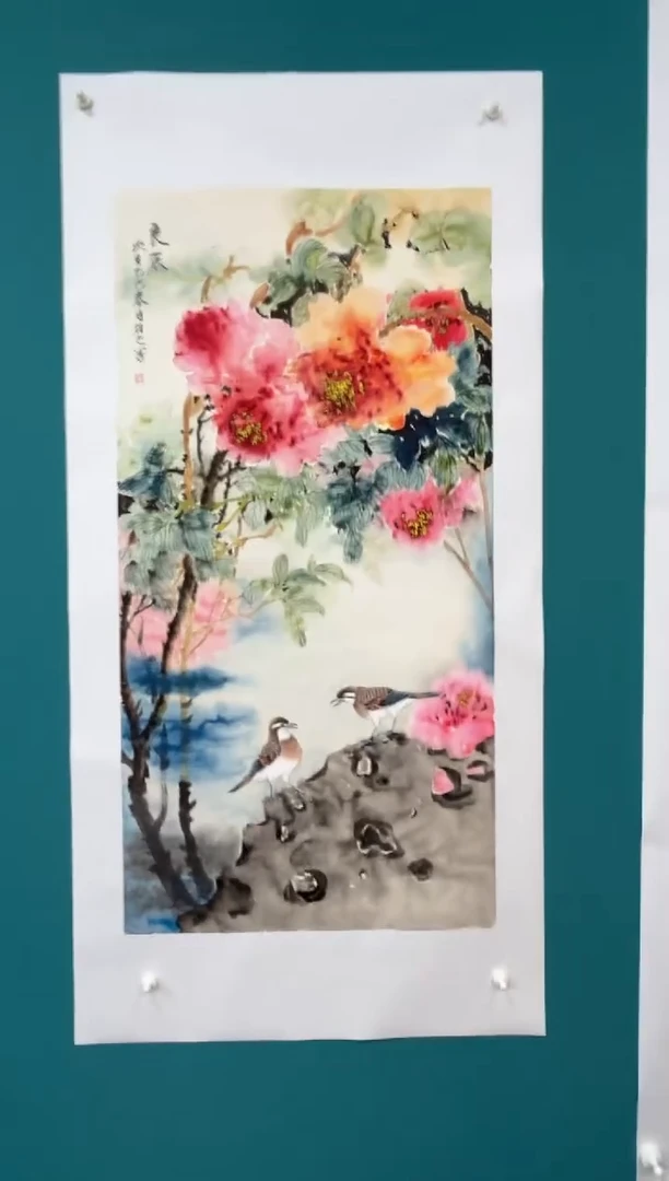 国画国画山水花鸟纯手绘