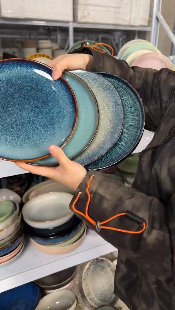 陶瓷外贸尾货瑕疵满20包邮X4小盘