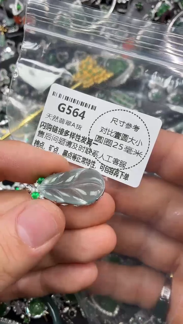 颈饰未镶嵌翡翠G564吊坠
