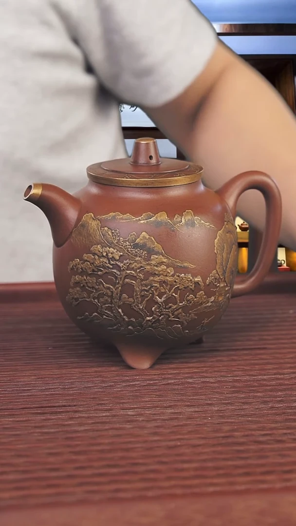 茶壶紫砂260cc顾氏手工紫砂