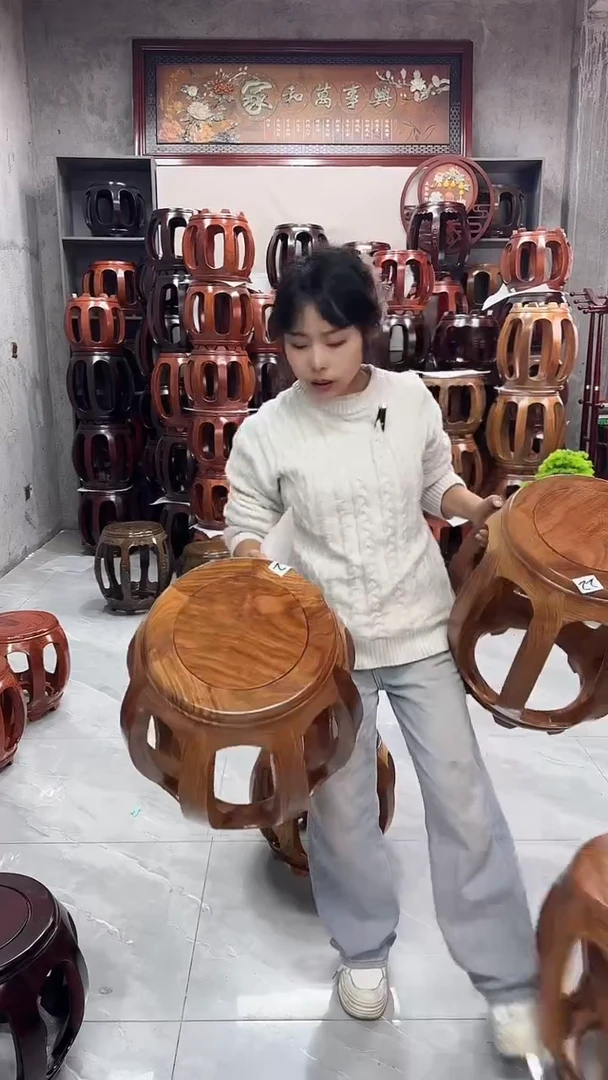 【闪购商品】花梨木类家具原木色大号一对22号