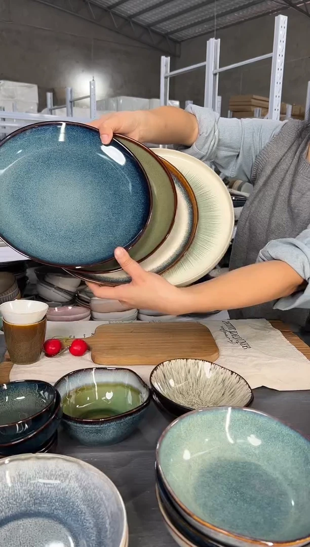 陶瓷外贸尾货瑕疵满20包邮X4大盘10.5英寸27厘米左右