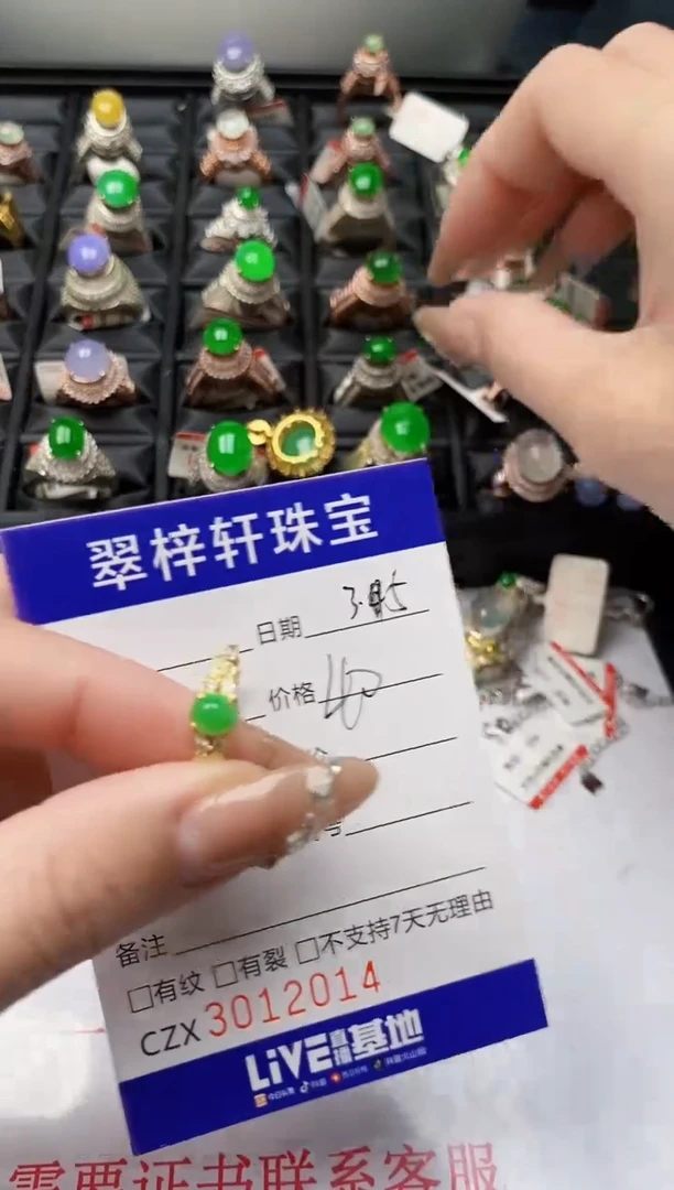 【闪购商品】翡翠戒指银S925镶嵌/2041