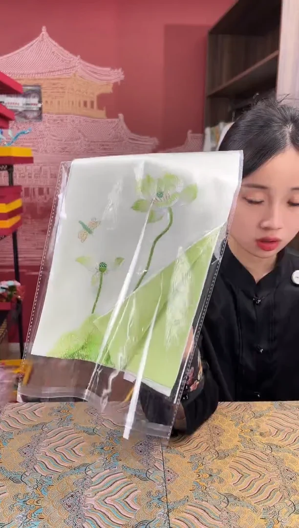 【闪购商品】刺绣苏绣100桑蚕丝丝巾