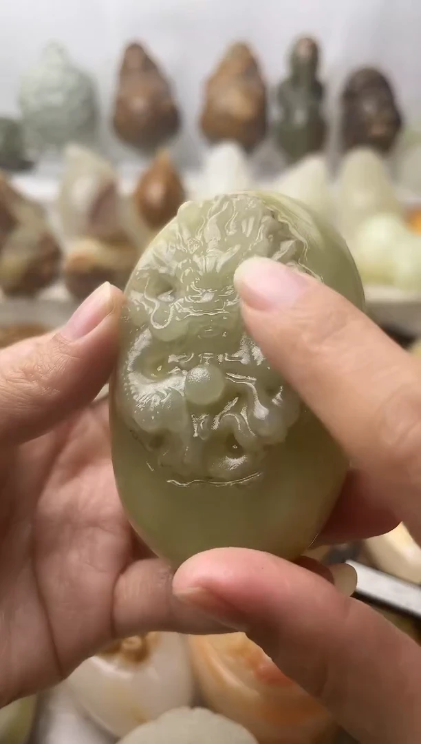 石材古青石棉纹正常不退换九五龙微瑕