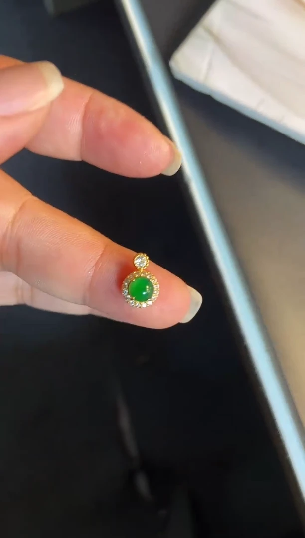 吊坠(不含链)银S925镶嵌翡翠1