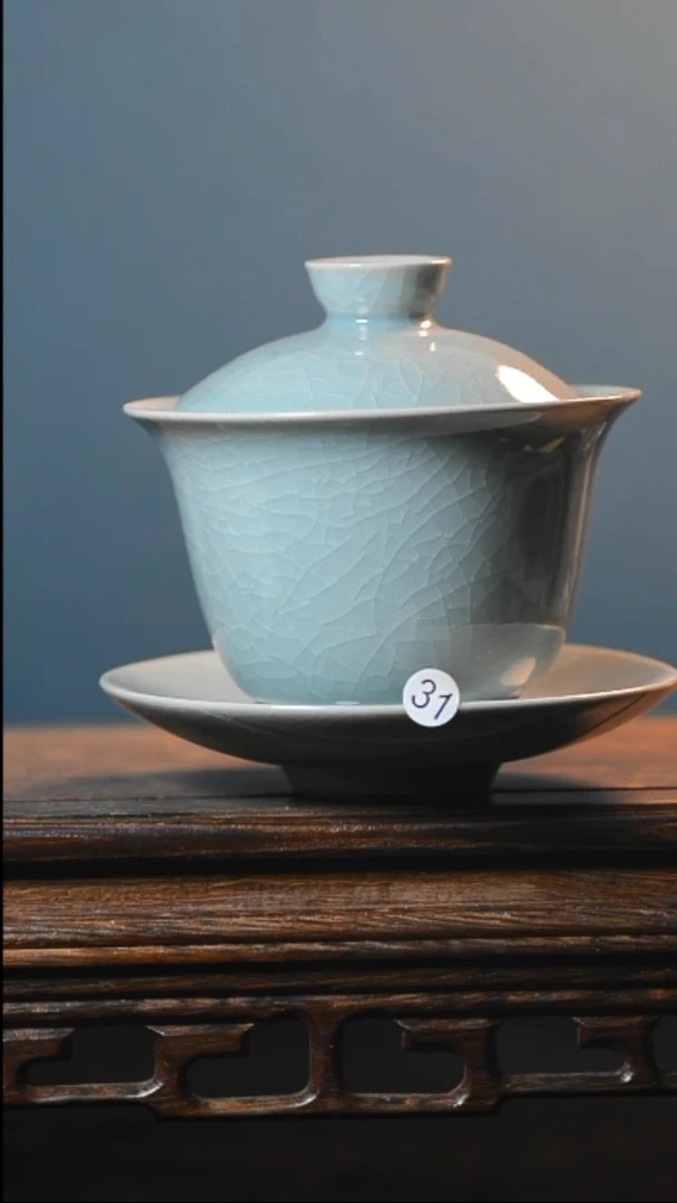 31号三才盖碗微瑕清凉寺汝瓷