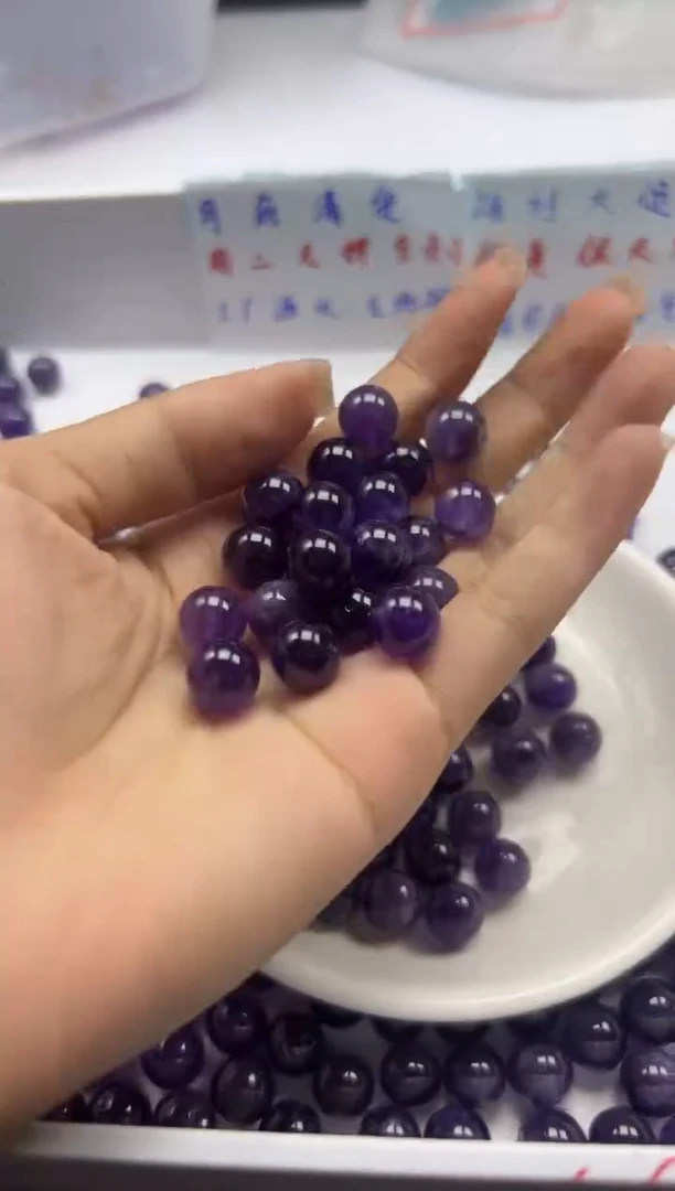 未镶嵌颈饰水晶w849紫水晶10mm*10颗