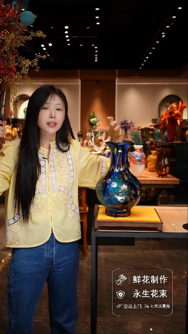 瓶手工花器花束空运包邮送货上门-以图片为准
