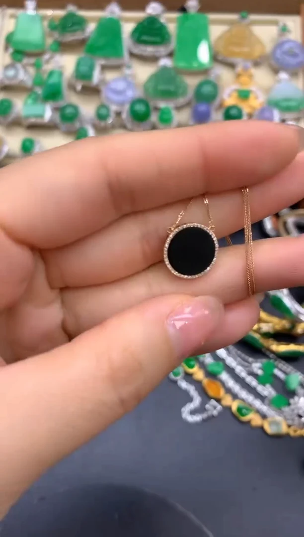 【闪购商品】翡翠颈饰18K金镶嵌38-中国好珍宝