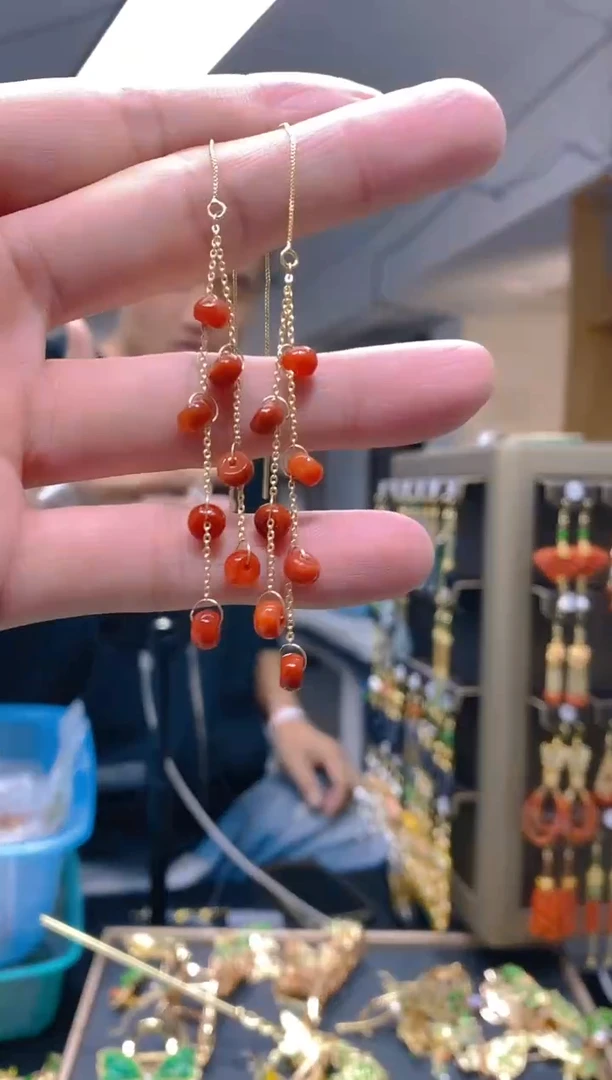 【闪购商品】翡翠耳饰合金321翡翠耳线