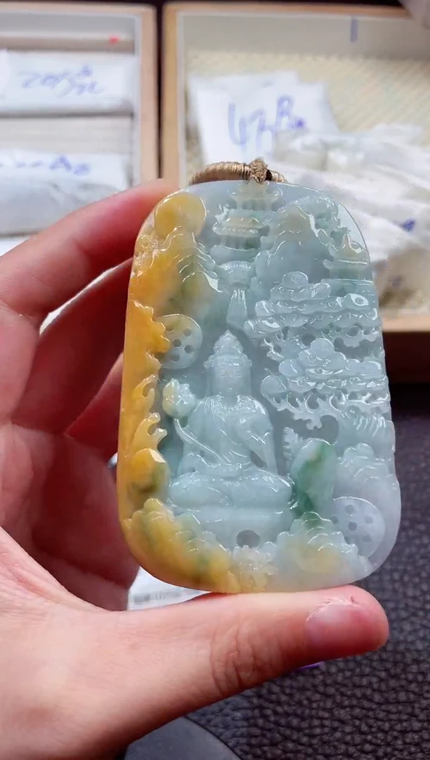 翡翠未镶嵌颈饰00000132观音