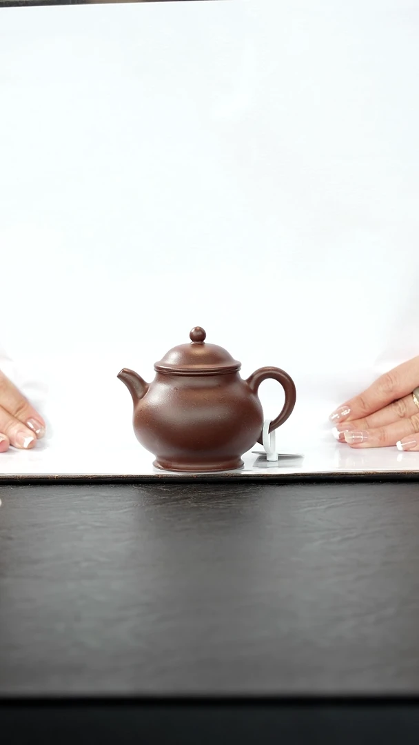 茶壶紫砂老紫泥潘壶170cc