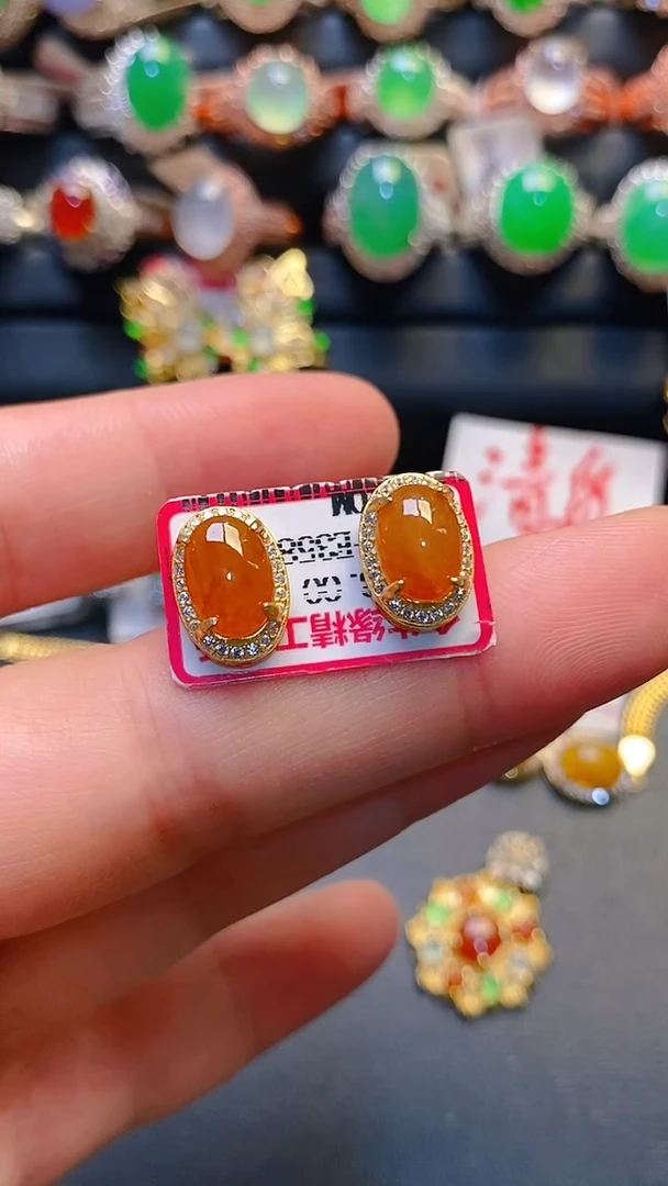 银S925镶嵌戒指翡翠天然