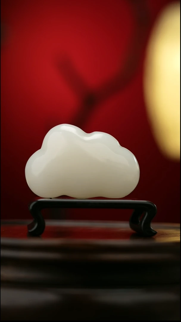 玉【白玉云朵】天然玉石摆件