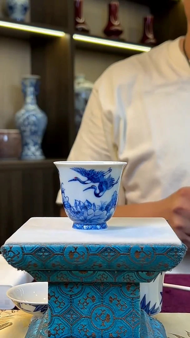 瓷片景德镇毛仔柴窑杯