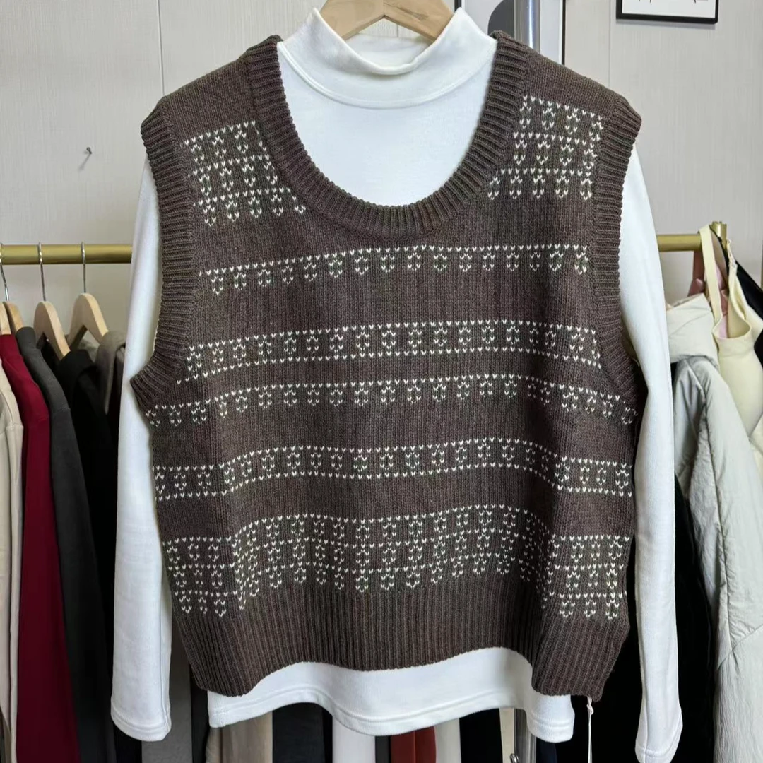 XH-福利清！默认瑕疵！NO退换介意勿拍~羊毛背心马甲，089