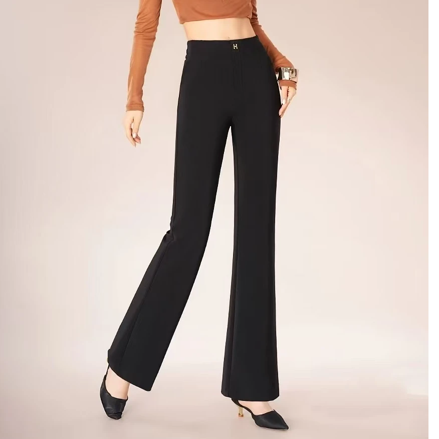 【鱼尾裤】2025春季新款垂感舒适宽松高腰显瘦休闲时尚百搭女士长裤