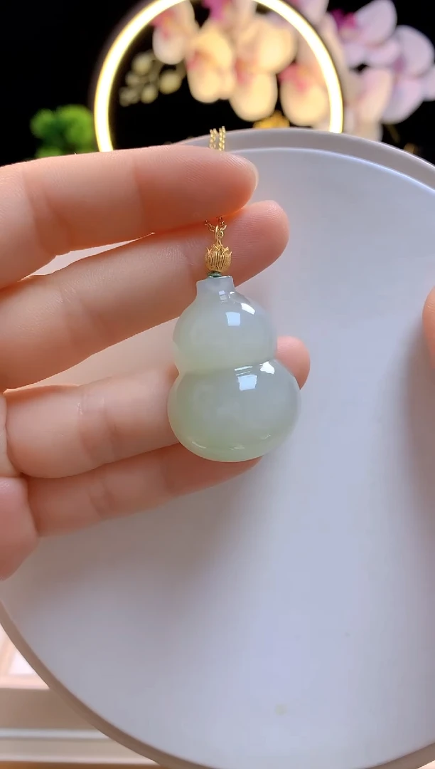 毛衣链未镶嵌和田玉冰晴加厚葫芦