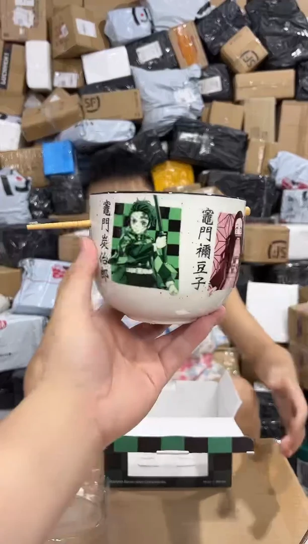 瓷片原盒鬼面之刃拉面碗