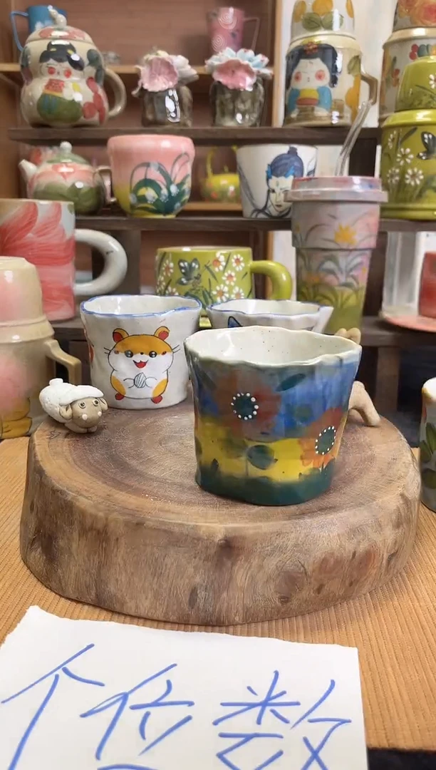 瓷片手绘高温釉下彩陶瓷