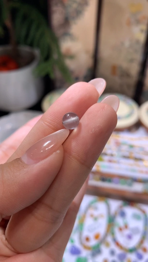 未镶嵌定制翡翠6.2卡黑钢珠子