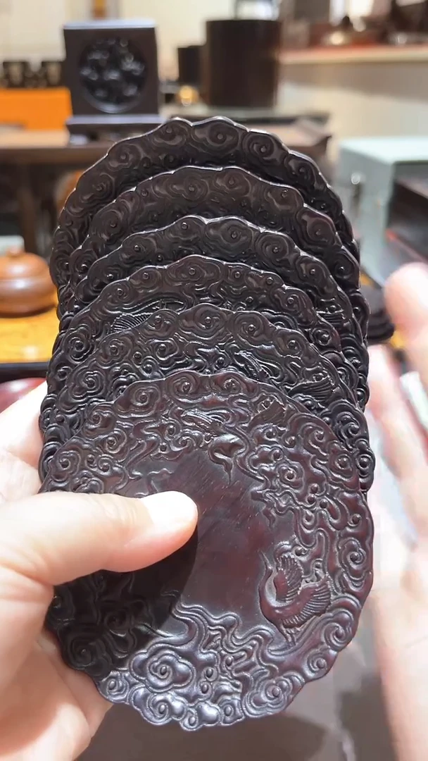 木精品木雕6片精工细作