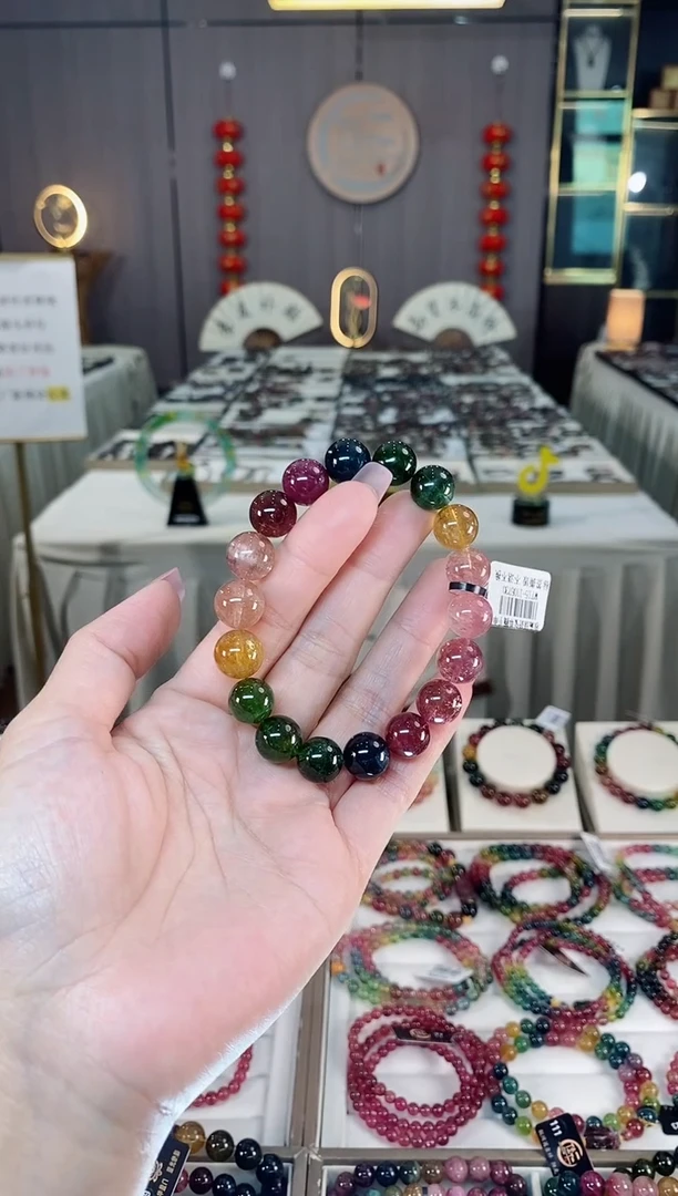 未镶嵌老矿碧玺单圈手串11mm+碧玺多样性发货一条hon