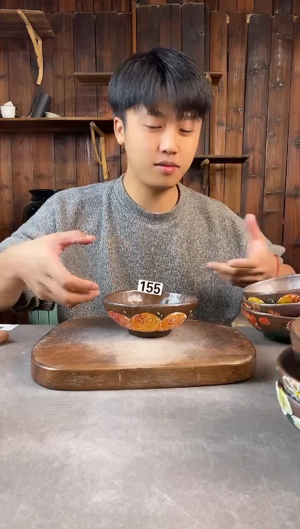 碗155，手工手绘，超值陶瓷