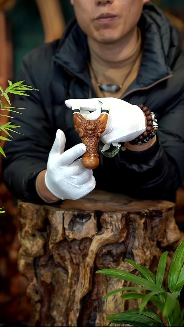 木雷击枣木弹弓+泥丸