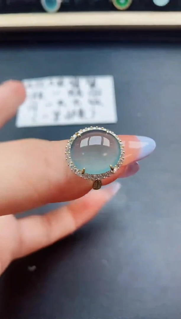 翡翠戒指银S925镶嵌312312