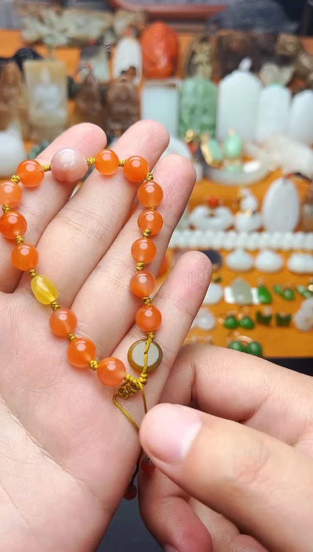 【闪购商品】南红玛瑙手链未镶嵌手串01