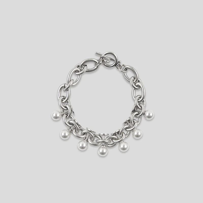 铜合金仿珍珠手链 GOODBAI 916 仿珍珠金属扣可调节手链