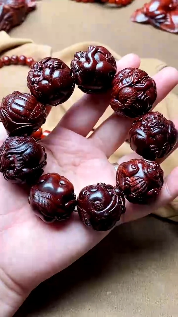 檀香紫檀（小叶紫檀）奥***本3.0华艺龙生九子