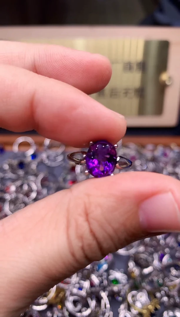 【闪购商品】紫晶戒指银S925镶嵌........